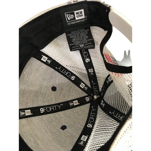 USA Fly Your Own Flag New Era Rare Distressed Snap Back Back Cap Hat Lid Trucker - Picture 7 of 7